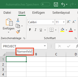 variablenname in excel hinzufügen