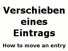 Verschieben eines Eintrags